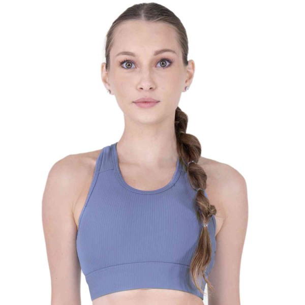 BRA FEM POLY/SPX EVERLAST RIBBED BL