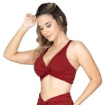 BRA FEM POLY/ELAST EVERLAST CRIMSON RED
