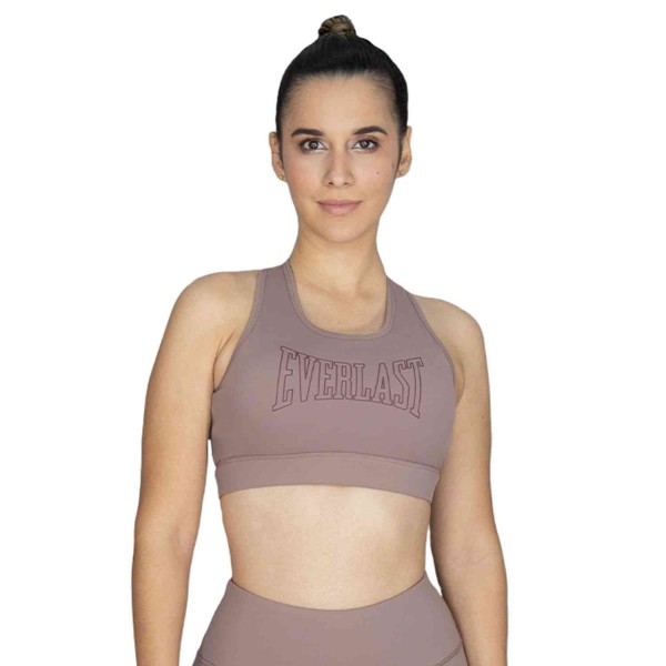 BRA FEM POLY/SPX EVERLAST RACERBACK  MAUVE W6 S