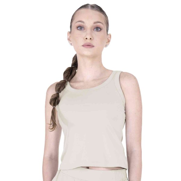 CROP TANK POLY/SPX FEM EVERLAST E-DAY KHAKI 