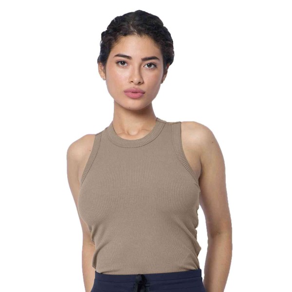 TANK FEM CV/SPX EVERLAST RIBBED MOCCA
