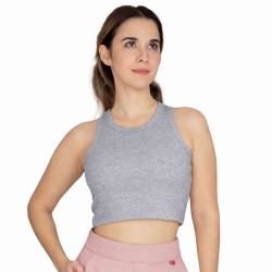 TANK FEM EVELAST RIBBED GY W6 S