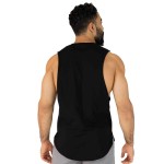 TANK MEN COTT/POLY EVERLAST LEGACY BK