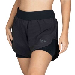 SHORT 2IN1 FEM POLY/SPX EVERLAST SPIN BK W6 S