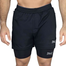 SHORT 2IN1 MEN POLY/SPX EVERLAST CANYON 5" BK M6 S