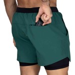 SHORT 2IN1 MEN POLY/SPX EVERLAST PIONEER 5" GN M6 S