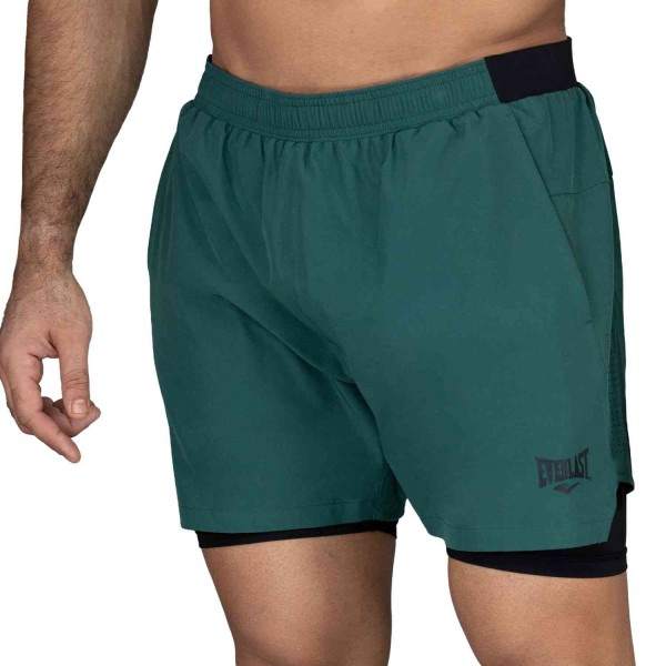 SHORT 2IN1 MEN POLY/SPX EVERLAST PIONEER 5" GN M6 S