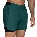 SHORT 2IN1 MEN POLY/SPX EVERLAST PIONEER 5" GN M6 S