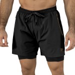 SHORT  2N1 MEN POLY/SPX EVERLAST 5PLG FORCE BK 
