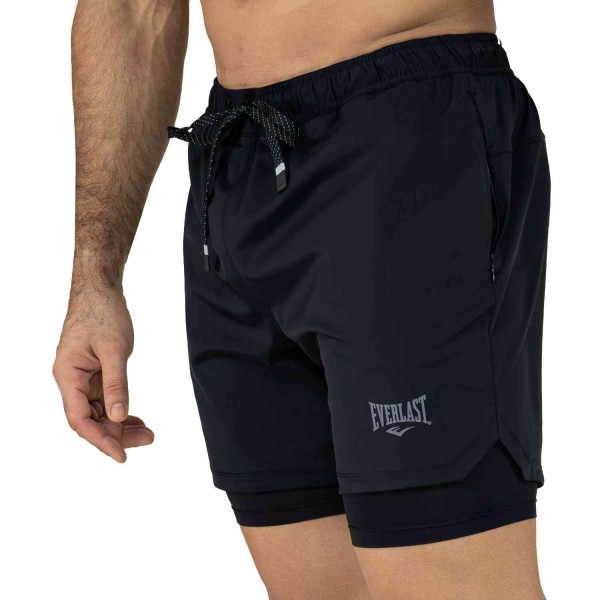 SHORT WAR 2N1 MEN POLY/ELAST EVERLAST DYNAMIC BK M6 S