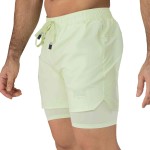 SHORT WAR 2N1 MEN POLY/ELAST EVERLAST DYNAMIC LIME
