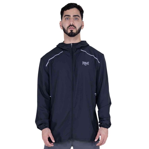 RAIN JACKET MEN POLY EVERLAST BK