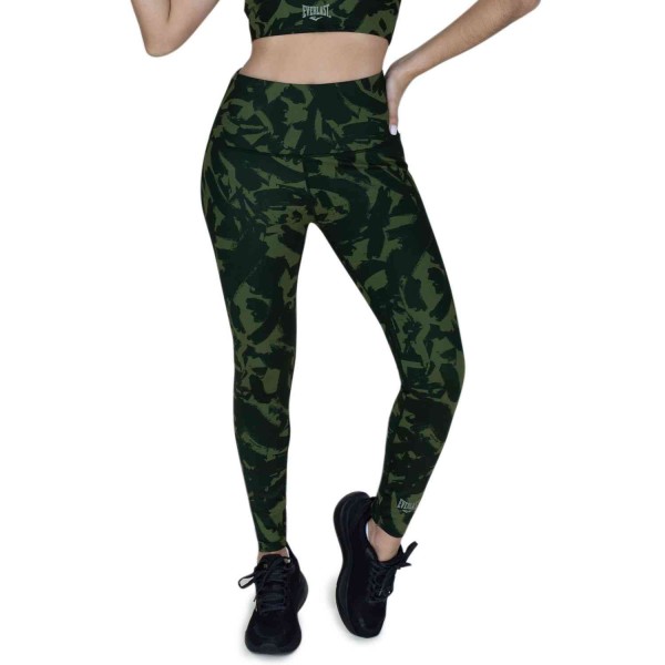 LEGGING FEM POLY/SPX EVERLAST ABSTRACT GR/BK