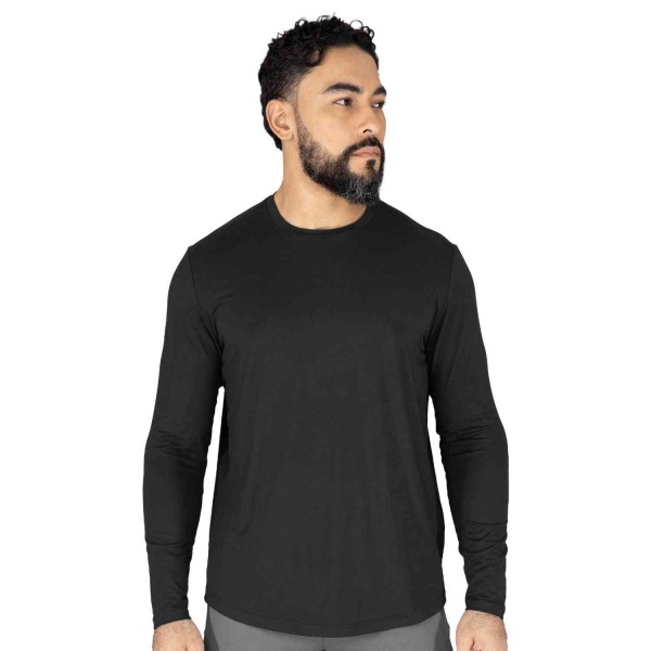 LONG SLEEVE MEN POLY/SPX EVERLAST E-DAY BK M6 S