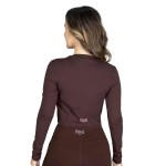 CROP L/S FEM POLY/SPX EVERLAST JOURNEY WINE W6 S