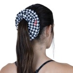 SCRUNCHES EV. BASIC HOUND PRINT BK/WT
