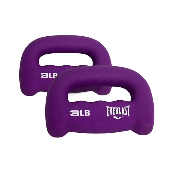 PESA DE MANO ERGONOMICA EVERLAST 6LB PU/WT