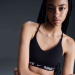 W NK DF INDY LGT SPT BRA BLACK/BLACK
