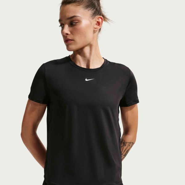 W NK ONE CLASSIC DF SS TOP BLACK/WHITE
