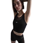 W NP DF CROP TANK GG BK
