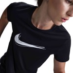 W NK ONE SWSH HBR DF SS TOP BK 