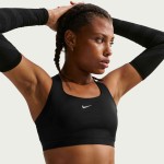 W NK SWIFT HS BRA BLACK/SILVER