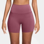 W NK DF UNVRSA HR 5IN SHRT PKT PINK SMOKE