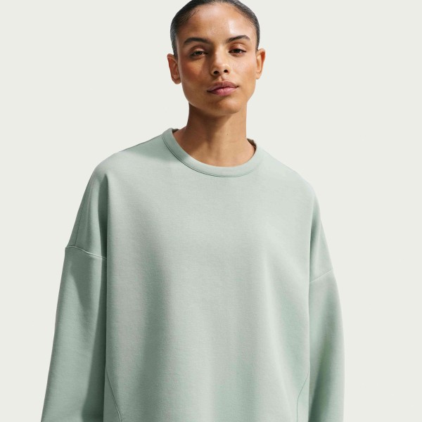 W NK 24.7 DF CREW SOFT KNIT STEAM/MINERAL SLATE