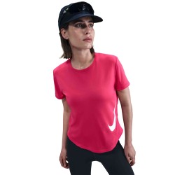 W NK TEMPO SWSH HBR DF SS TOP RUSH PINK