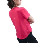 W NK TEMPO SWSH HBR DF SS TOP RUSH PINK