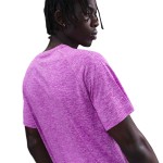 M NK DFADV STRIDE SS TOP VIVID PURPLE/HTR/(REFSIL)