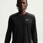 M NK DF UV MILER LS TOP BLACK