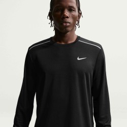 M NK DF UV MILER LS TOP BLACK