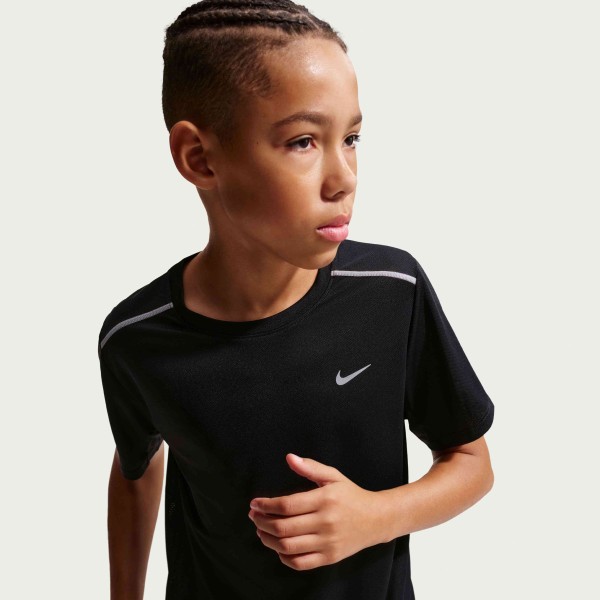 NIKE KIDS DF MILER SS TOP BLACK