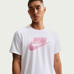 M NK DF UV MILER RUN ENERGY SS WHITE