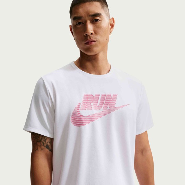 M NK DF UV MILER RUN ENERGY SS WHITE