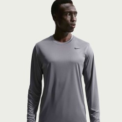 M NK DF TEE STD LS FLEX SMOKE GREY