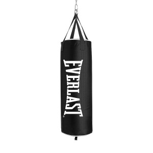 SACO DE BOX EVERLAST 60LB POLYCANVAS BK/WT